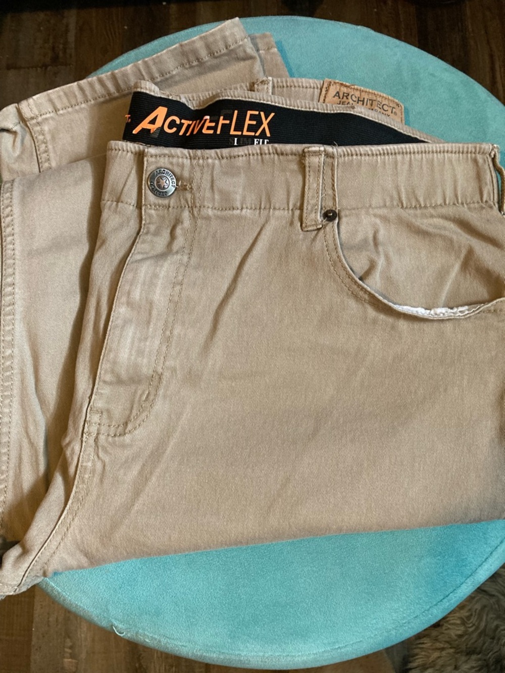 Architect Men's Tan Chino Stretch Pants
